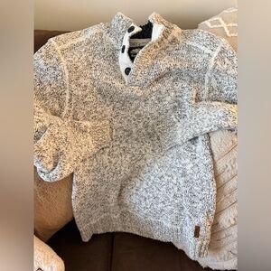 Roots Men's Marled Gray Crewneck Sweater- US M